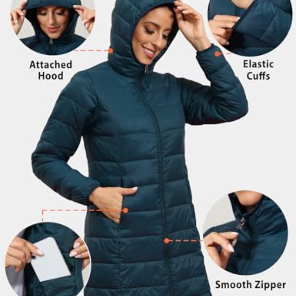 Plus Size Packable Puffer Jacket Lightweight Hood… - image 6